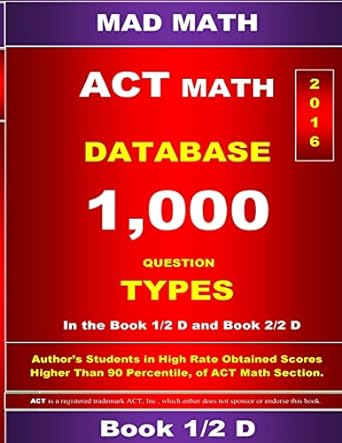 act math database 1 2 d 1st edition john su 1492123188, 978-1492123187