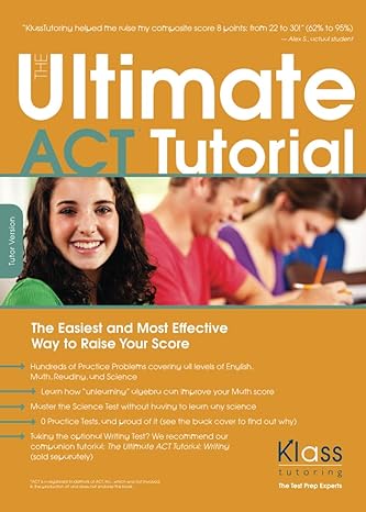 the ultimate act tutorial tutor version 2020 2021 edition 1st edition erik klass 979-8657040562