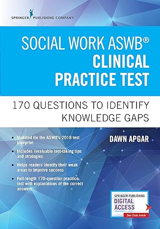 social work aswb clinical practice test 170 questions to identify knowledge gaps 1st edition dawn apgar phd