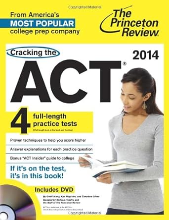 cracking the act with 4 practice tests and dvd 2014 edition csm pap/dv edition princeton review 080412440x,