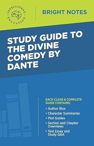 study guide to the divine comedy by dante 5th edition intelligent education 1645420744, 978-1645420743