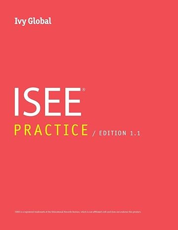 ivy global isee practice edition 1 1 edition ivy global 0989651657, 978-0989651653