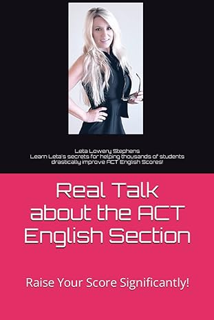 real talk about the act english section 1st edition leta stephens 979-8988124016