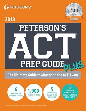 peterson s act prep guide plus 2018 3rd edition petersons 076894239x, 978-0768942392