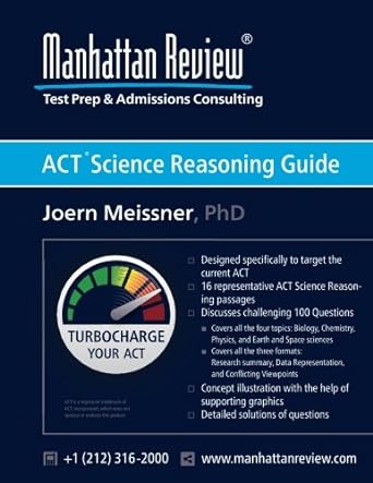 manhattan review act science reasoning guide turbocharge your act 1st edition joern meissner, manhattan