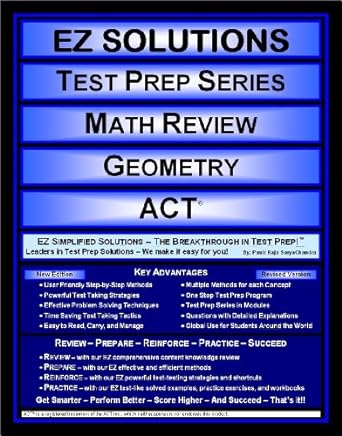 ez solutions test prep series math review geometry act 1st edition punit raja suryachandra, ez solutions