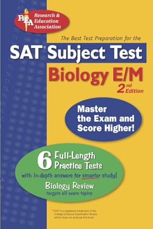 sat subject test biology e/m w/cd prep 2nd edition l. gregory, the editors of rea, thomas sandusky ph.d.,
