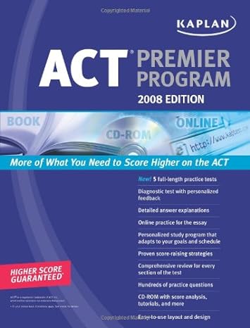 kaplan act 2008 premier program 1st edition kaplan 1419551639, 978-1419551635