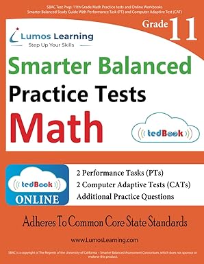 sbac test prep 11th grade math practice tests and online workbooks smarter balanced study guide with