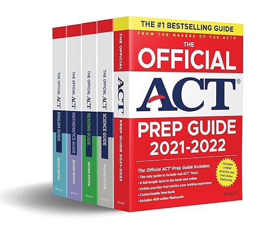 the official act prep and subject guides 2021 2022 complete set 1st edition act 1119888670, 978-1119888673