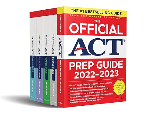 the official act prep and subject guides 2022 2023 complete set 1st edition act 1119912342, 978-1119912347