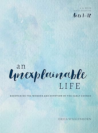 an unexplainable life recovering the wonder and devotion of the early church 1st edition erica wiggenhorn