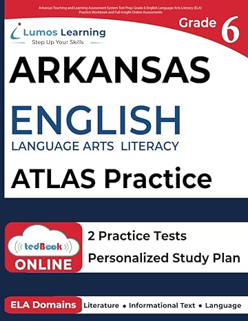 arkansas teaching and learning assessment system test prep grade 6 english language arts literacy practice