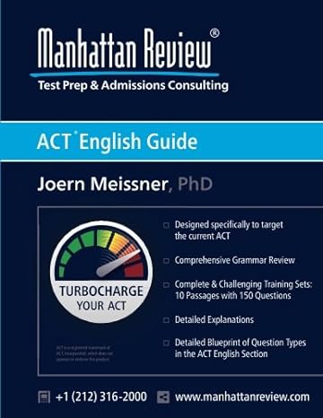 manhattan review act english guide turbocharge your act 1st edition joern meissner, manhattan review