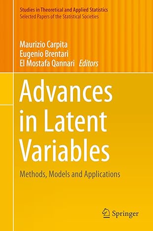 advances in latent variables methods models and applications 2015th edition maurizio carpita ,eugenio