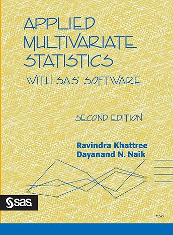 applied multivariate statistics with sas software 2nd edition ravindra khattree ,dayanand n naik 1635269202,