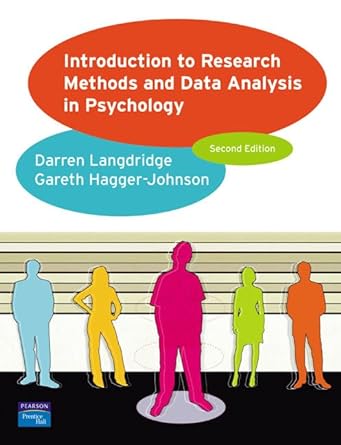 introduction to research methods and data analysis in psychology 1st edition darren langdridge ,gareth hagger