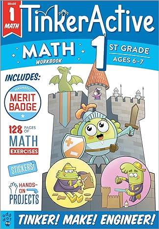 tinkeractive workbooks 1st grade math workbook edition justin krasner, odd dot, chad thomas 1250307228,