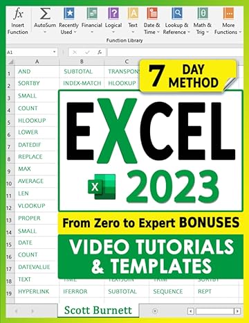 excel 2023 the most exhaustive guide to master excel formulas and functions from zero to expert in less than