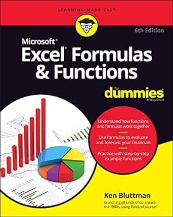 excel formulas and functions for dummies 6th edition ken bluttman 1119839114, 978-1119839118