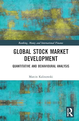 global stock market development quantitative and behavioural analysis 1st edition marcin kalinowski