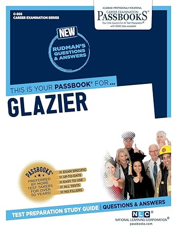 glazier passbooks study guide 1st edition national learning corporation 1731803036, 978-1731803030