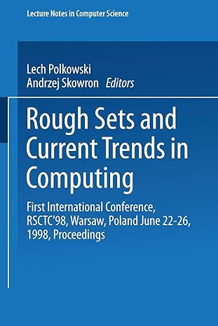 rough sets and current trends in computing first international conference rsctc 98 warsaw poland june 22 26