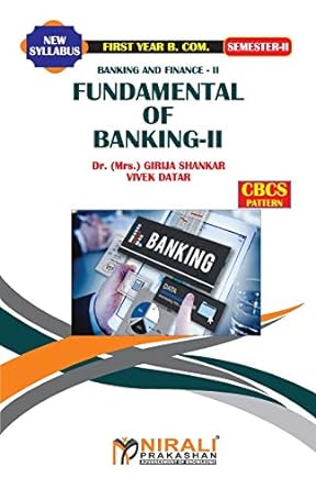 banking and finance ii fundamenttalls off bankiing ii 1st edition dr girija shankar 9389686415, 978-9389686418