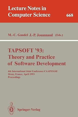 tapsoft 93 theory and practice of software development  international joint conference caap/fase orsay france