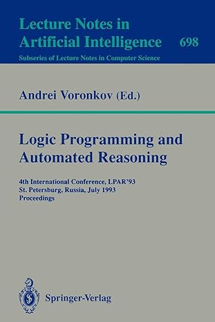 logic programming and automated reasoning  international conference lpar 93 st petersburg russia july 13 20