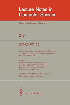 tapsoft 87 proceedings of the international joint conference on theory and practice of software development