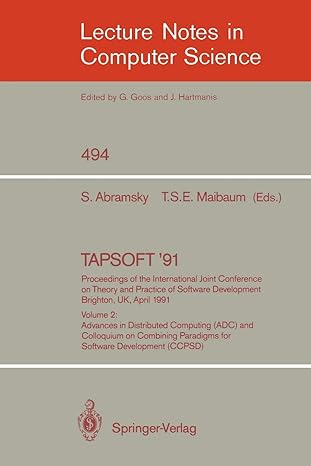 tapsoft 91 proceedings of the international joint conference on theory and practice of software development