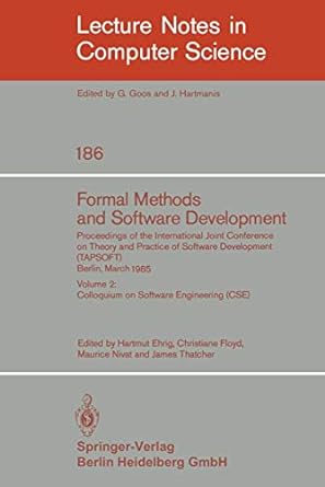 formal methods and software development proceedings of the international joint conference on theory and