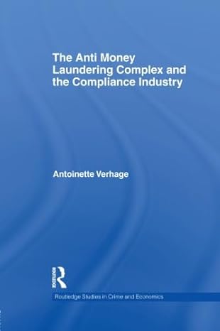 the anti money laundering complex and the compliance industry 1st edition antoinette verhage 1138803081,