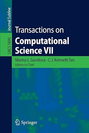 transactions on computational science vii 2010 edition c. j. kenneth tan 3642113885, 978-3642113888