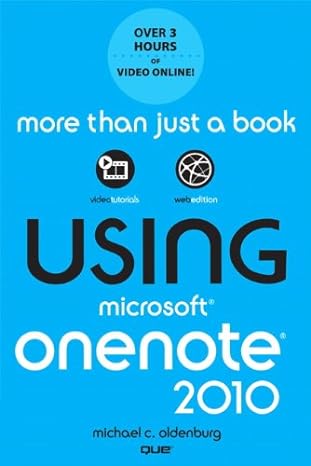 using microsoft onenote 2010 pap/psc edition michael c. oldenburg 0789742926, 978-0789742926