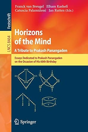 horizons of the mind a tribute to prakash panangaden essays dedicated to prakash panangaden on the occasion