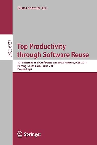 top productivity through software reuse 12th international conference on software reuse icsr 2011 pohang