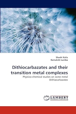 dithiocarbazates and their transition metal complexes phyisico chemical studies on some metal