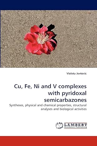 cu fe ni and v complexes with pyridoxal semicarbazones syntheses physical and chemical properties structural