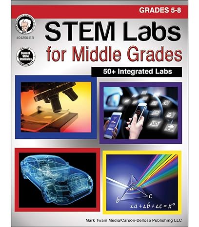 mark twain stem labs for middle grades grades 5 8 1st edition schyrlet cameron, carolyn craig 1622235959,