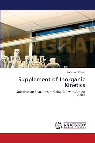 supplement of inorganic kinetics substitution reactions of cobalt with amino acids 1st edition asemave kaana