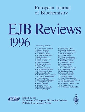 ejb reviews 1996 1st edition p christen ,e hofmann 3540620516, 978-3540620518
