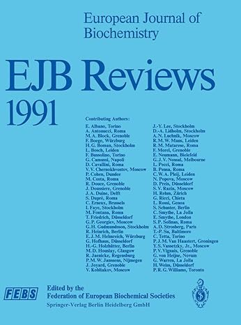 ejb reviews 1991 1st edition p christen ,e hofmann 3540550127, 978-3540550129