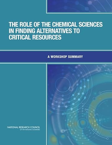 the role of the chemical sciences in finding alternatives to critical resources a workshop summary 1st