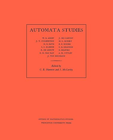 automata studies volume 34 1st edition c. e. shannon ,j. mccarthy 0691079161, 978-0691079165