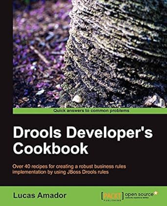 drools developer s cookbook 1st edition lucas amador 1849511969, 978-1849511964