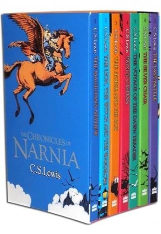 the chronicles of narnia complete 7 volume set 1st edition c.s. lewis 0701496967, 978-0701496968