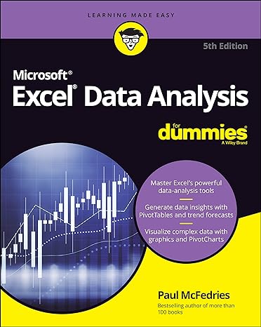 excel data analysis for dummies 5th edition paul mcfedries 1119844428, 978-1119844426