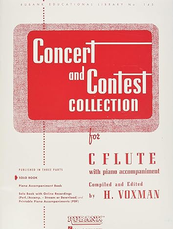 concert and contest collections c flute solo part only 1st edition h. voxman 1423445201, 978-1423445203